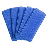 Kxtffeect 17" Microfiber Mop Refill Head for Flat Mop Frames, Pack of 5