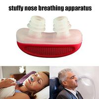 Leegoal(TM) Anti Snoring Snore Free Snore Stopper Magnetic Silicone Nose Clip Sleeping Device Stuffy Nose Breathing Apparatus - Red