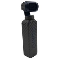 for DJI OSMO Pocket, Waterproof PVC Carbon Fiber Skin Wrap Grain Graphic Stickers for DJI OSMO Pocket (Black)