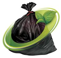 Trash Bag, 60 gal., LLDPE, Black, PK100