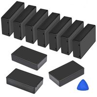 ATPWONZ 10 Pieces Plastic Waterproof Boxes Junction Case Electronics Project Enclosure Compatible with Electronic Project (3.94 × 2.36 × 0.98 Inches) Black
