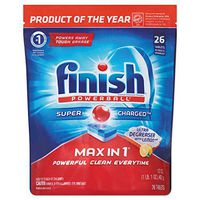 Powerball Supercharged Ultra Degreaser Dishwasher Tabs, Lemon, 26/pk, 6pk/ctn