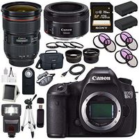 Canon EOS 5DS-R 5DSR DSLR Camera + EF 24-70mm f/2.8L II USM Lens + Canon EF 50mm f/1.8 STM Lens + LPE-6 Lithium Ion Battery + Canon 100ES EOS shoulder bag Bundle 15