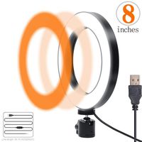 Ms Story Selfie Ring Light - Dimmable LED Lightning for Phone Makeup Photography, 3 Lights Mode 360 Rotating 8 Inches Adjustable on Tripod Stand Soft Light for Live Streaming YouTube Video Shooting