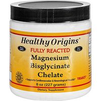 Healthy Origins Magnesium Bisglycinate Chelate - Fully Reacted - 8 oz - Gluten Free-Dairy Free-Yeast Free-Wheat Free-