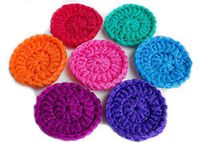 Super Nylon Scrubbies - Set of 4(Four) Nylon Tulle/Net Scrubbies, Handcrafted in The USA. Pots and Pan Cleaning.