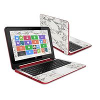 Mightyskins Skin Compatible with Hp Pavilion X360 11.6" (2014) - White Marble | Protective, Durable, and Unique Vinyl Decal Wrap Cover | Easy to Apply, Remove, and Change Styles | Made in The USA
