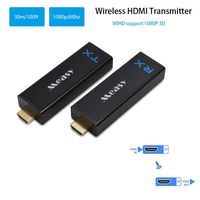 measy Wireless HDMI Transmitter and Receiver Wireless Audio Video HDMI Extender up to 30M/100Feet Support 1080P 3D Video from Laptop PC PSP Xbox Camera to Projector HDTV Monitor