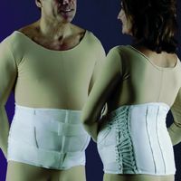 Unisex EZ-Fit Pendulous Lumbosacral 2-Pull Side-Lace Back Support Corset 577 (L)