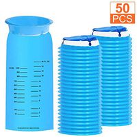 LANIAKEA 50 Pack Emesis Bag Disposable Vomit Bags 1000ml Sealable Puke Bags for Aircraft Car Sickness Travel Motion Sickness Blue