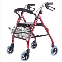 Walkers Elderly Trolley Multi-Function Four-Wheeled Foldable with Hand Brakes Gift (Color : B, Size : 606280cm)
