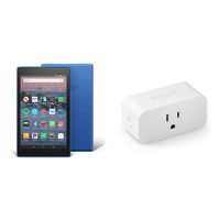 Fire HD 8 Tablet (8" HD Display, 16 GB, Blue) with Amazon Smart Plug