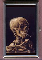 Vincent Van Gogh Skull with Burning Cigarette Decorative Pill Box