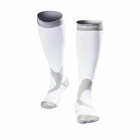 AONIJIE Compression Socks for Men Women - Athletic Performance Stockings for Basketball Football Marathon Running Bicycling Recevory Varicose Veins (White, M)