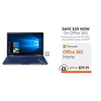 Samsung Notebook 9 Pen 15"-Intel Core i7-16GB Memory-512GB SSD + Microsoft Office 365 Home with Auto-Renew