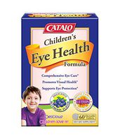 CATALO Children's Eye Health Formula - Vision Support with European Bilberry Extracts, Eyebright Extracts, Lycopene, Lutein & Zeaxanthin, Taurine, and Zinc, 60 Blueberry Flavor Chewable Tablets