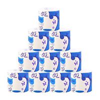 10 Rolls Toilet Paper 3 Layers Toilet Paper Tissue Paper Bulk Paper Facial Towels Disposable Table Napkin Paper for Home Kitchen Washroom Office