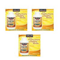 Kirkland Signature Natural Fish Oil Concentrate 1000 Mg with 300 Mg Omega-3 Fatty Acids - 400 Softgels - Pack of 3 for Total of 1200