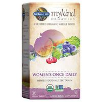 Garden of Life Multivitamin for Women - mykind Organic Women's Once Daily Whole Food Vitamin Supplement, Vegan, 30 Count Tablets
