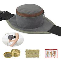 Smokeless Moxa Purifier with Copper Tank,60Pcs Moxa Stick, Adjustable Velcro Pocket, 艾灸 Moxibution Treatment for Arthritis Pain Relive, Neck Knee Joint Pain Relieve, Health Maintenance Theropy (1)