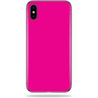 MightySkins Skin Compatible with Apple iPhone Xs Max - Solid Hot Pink | Protective, Durable, and Unique Vinyl Decal wrap Cover | Easy to Apply, Remove, and Change Styles | Made in The USA