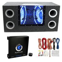 Pyramid BNPS122 12"1200W Car Bandpass Subwoofers + Box + 1500W Mono Amp + Wiring