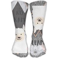 Unisex Cartoon Llama With No Drama Llama Funny Cute Novelty Cotton Socks