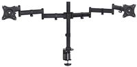 Mount-It! Dual Ultrawide Monitor Arm Mount | Desk Stand | Two Full Motion Articulating Adjustable | Fits 2 x 30 31 32 34 36 38 Inch VESA 75 100 Compatible Computer Screens | C-Clamp and Grommet Bases
