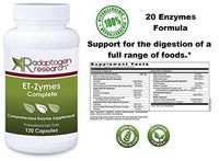 ET - Zymes Complete Digestive Enzymes | Broad-Acting 20 Enzymes Formula | Help Breakdown Proteins, Peptides, Carbs, Sugars, Fats & Fibers | DPP-IV Activity for Children or Adults | 120 Capsules