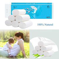 Paper Towels - 100% Recycled Toilet Paper Natural Bath Tissue Soft Toilet Paper, 12 Rolls (White)