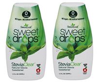 SweetLeaf SteviaClear Sweet Drops Liquid Stevia (Pack of 2) with Organic Stevia Leaf Extract and Natural Flavors, 1.7 oz.