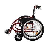 TJZY Wheelchair, Manual Wheelchair Sports Leisure Portable Folding Ergonomic Four Brakes Foldable Backrest Widening Armrest Pad, Trolley, Bearing Weight 250 Lbs