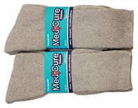 Diabetic socks, unisex cotton therapeutic non binding socks, 3 pairs per pack. Choose your favorite color! (9-11 Crew Grey, 6)