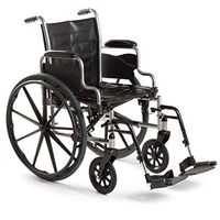 wheelchair Extra-Wide, 24" Wide Seat, Heavy Duty with Fixed Full Arms and Removable Footrests, Foldable Transit Travel Chair for Bariatric Elderly Handicapped