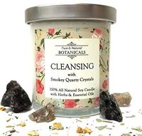 Art of the Root Cleansing Pure & Natural Soy Candle 100% Natural & Non Toxic with Crystals, Lemon, Eucalyptus & Rosemary Herbs and Essential Oils for Purification & Negativity (Wiccan Pagan Magick)