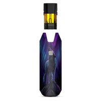 IT'S A SKIN Decal Vinyl Wrap Compatible with STIIIZY BIIIG Big <b>TM</b> Premium Vaporizers Sticker Sleeve Cover | Vape Stickers Skins Cover| Wolf in Glowing Purple Background