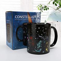 Cliramer Constellation Solar System Color Changing Cup Heat-Sensitive Color Changing Mug Ceramic Mug (B)