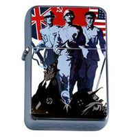 Victory Soviet Russian World War Ii Windproof Refillable Flip Top Oil Lighter with Tin Gift Box D-109