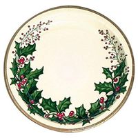Creative Converting 79568 25 Count Winter Holly Paper Banquet Plates