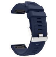 Garmin Fenix 5 Band Easy Fit 22mm Width Soft Silicone Watch Strap Replacement for Garmin Fenix 5/Fenix 5 Plus/Forerunner 935/Approach S60/Quatix 5, Fit Watch Band (Navy Blue) Visionary1