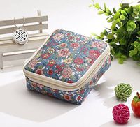 FANTASIEN Multifuction Sanitary Napkins Bag Menstrual Cup Pouch Nursing Pad Holder Flower Printed Washable Earphone Key Charger Jewelry Organizer Storage Bag Pounch