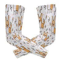 ZZKKO Corgi Dog Cooling Arm Sleeves Cover Uv Sun Protection for Men Women Running Golf Cycling Arm Warmer Sleeves 1 Pair