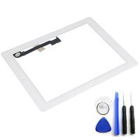 ThePerfectPart OEM New White Digitizer Touch Screen Front Glass Assembly For iPad 3 - Includes Home Button + Pre-Installed Adhesive with tools kit for iPad 3 3rd Gen Touch