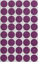 Royal Green Purple Dot Stickers Glitter - 3/4 Diameter 0.75 inch 19mm - Envelope Seals - 200 Pack