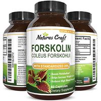 Natures Craft Forskolin Pure Supplement For Men and Women - Workout Enhancer Pills - Appetite Control + Promotes Weight Loss - Testosterone Booster - Lean Muscle Builder -Natural Fat Burner
