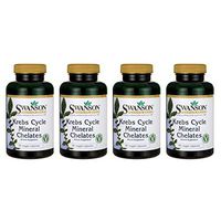 Swanson Krebs Cycle Mineral Chelates 90 Veg Capsules (4 Pack)