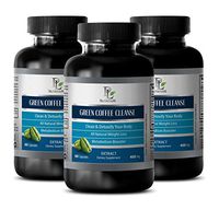 Antioxidant Supplement - Green Coffee Cleanse - Green Coffee Bean Extract - 3 Bottle 180 Capsules