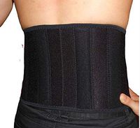IRUFA, WA-OS-12,3D Breathable Elastic Fabric Lumbar Lower Back Brace w/4 Stays, Back Brace - Relief from Back Pain, Muscle Spasms, Sprains, Arthritic Back (XXL)