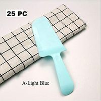 Wonderful Deluxe Disposable Plastic Tableware Premium Cake Knives Cutlery For Party & BBQ - 25 PC (A-Light Blue)
