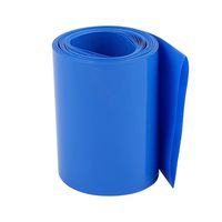 uxcell 75mm Flat Width 2.1M Length PVC Heat Shrink Tube Blue for 18650 Battery Pack